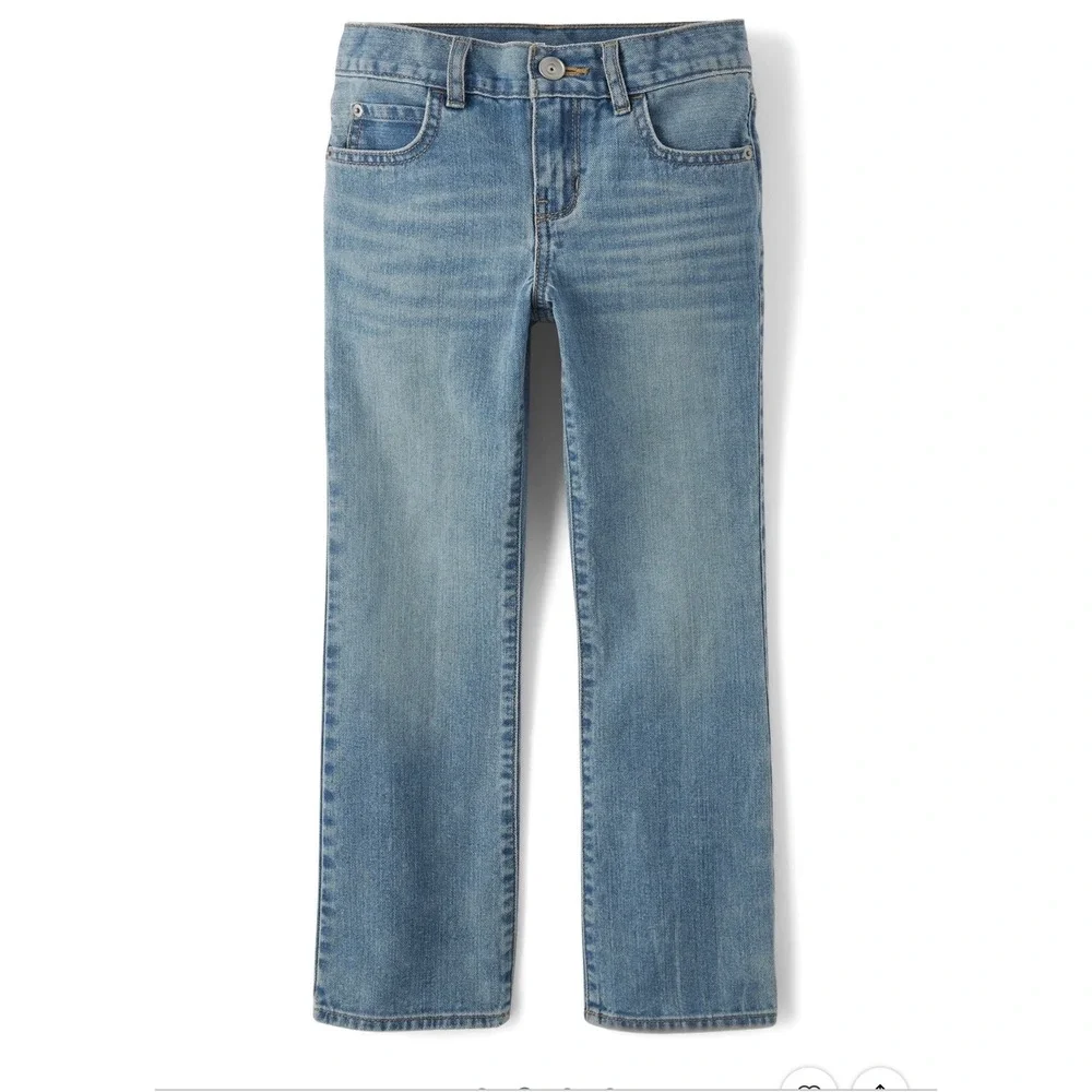 The Childrens Place Boys Bootcut Jeans Belford Wash Blue Size 14 Slim NWT